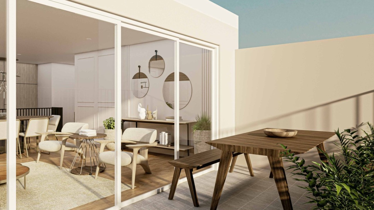 Área Social del Penthouse con Vista al Parque